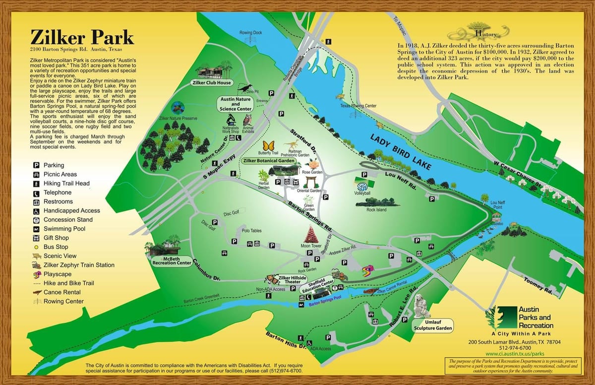 kaart Zilker park